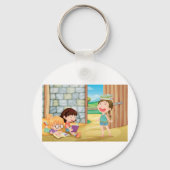 女の読子は納屋のキーチェーンにいる キーホルダー (正面)