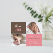 女の赤ちゃんのお知らせ 案内状 (スタンド正面)