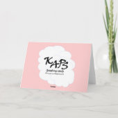 女の赤ちゃんのお祝いカード カード (裏面)