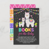 女の赤ちゃんのためのフェスタのラマのアルパカのサボテンの本 エンクロージャーカード (正面/裏面)