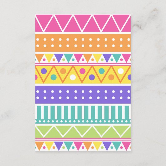 女の赤ちゃんのためのフェスタのラマのアルパカのサボテンの本 エンクロージャーカード (裏面)