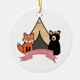 女の赤ちゃんのための森林オーナメント セラミックオーナメント