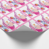 女の赤ちゃんのシャワーのギフト用包装紙 ラッピングペーパー (角)