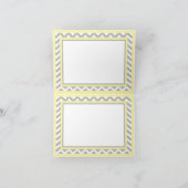 女の赤ちゃんのチュチュのシェブロンのプリントのサンキューカード サンキューカード (内部)