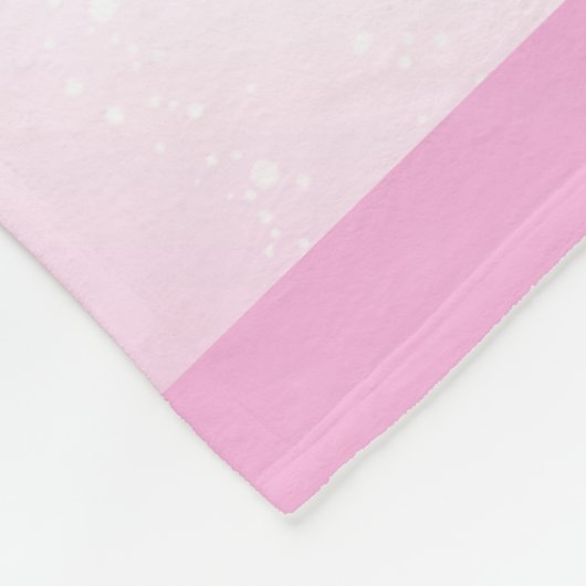 女の赤ちゃんのパーソナライズな|ピンクのハートの子供部屋 フリースブランケット (角)