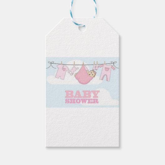 女の赤ちゃんのパーティー項目装飾 ギフトタグ (正面)