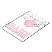女の赤ちゃんのパーティー項目装飾 ノートブック (左側)
