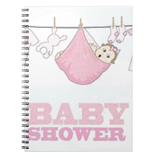 女の赤ちゃんのパーティー項目装飾 ノートブック (正面)