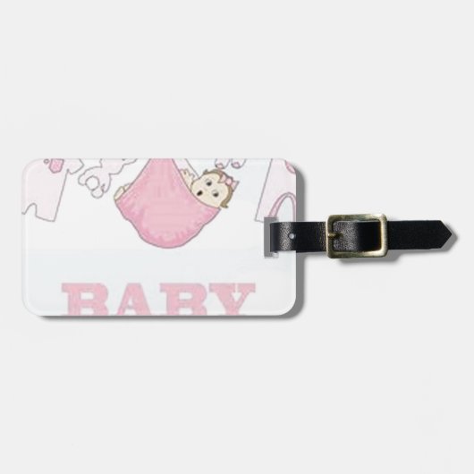 女の赤ちゃんのパーティー項目装飾 ラゲッジタグ (正面横)