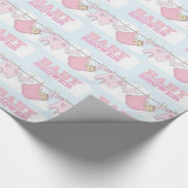 女の赤ちゃんのパーティー項目装飾 ラッピングペーパー (角)