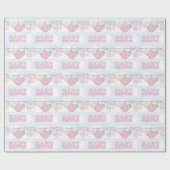 女の赤ちゃんのパーティー項目装飾 ラッピングペーパー (フラット)