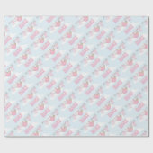 女の赤ちゃんのパーティー項目装飾 ラッピングペーパー (フラット)