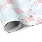 女の赤ちゃんのパーティー項目装飾 ラッピングペーパー (ロールコーナー)