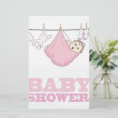 女の赤ちゃんのパーティー項目装飾 便箋 (スタンド正面)