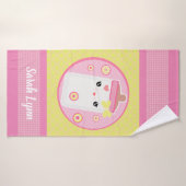 女の赤ちゃんのピンクのカスタムなBathタオル バスタオル (バスタオル)