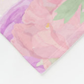 女の赤ちゃんのピンクのユニコーンのカスタムでパーソナライズなかわいい フリースブランケット (角)