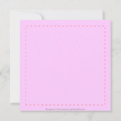 女の赤ちゃんのピンクのAqiqahのイスラム教のお祝い 招待状 (裏面)