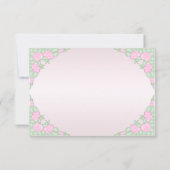 女の赤ちゃんのプリンセスのコーチおよびローズピンクは感謝していしています サンキューカード (裏面)