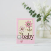 女の赤ちゃんのメモカードのため 名刺 (スタンド正面)