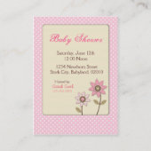 女の赤ちゃんのメモカードのため 名刺 (裏面)