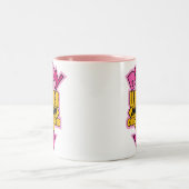 女の赤ちゃんの建設中のマグ ツートーンマグカップ (中央)