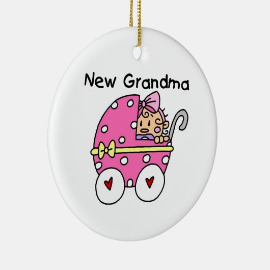 女の赤ちゃんの新しい祖母のギフト セラミックオーナメント (右)