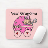 女の赤ちゃんの新しい祖母のTシャツおよびギフト マウスパッド (マウス)