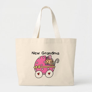 女の赤ちゃんの新しい祖母のTシャツおよびギフト ラージトートバッグ
