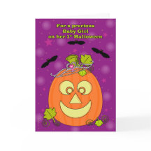 女の赤ちゃんの最初ハロウィンのカボチャプリンセス