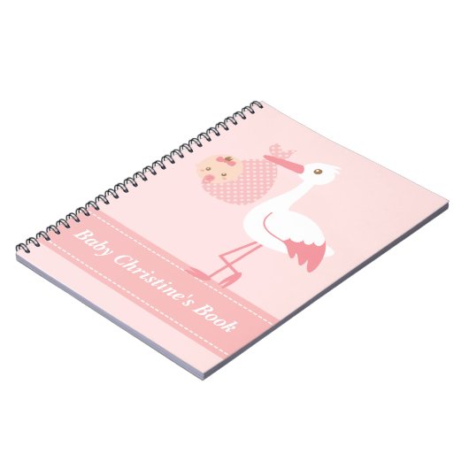 女の赤ちゃんの本-こうのとりは女の赤ちゃんを分娩します ノートブック (左側)