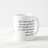 女の赤ちゃんの洗礼かギフトジェレミアの1:5に洗礼を施すこと コーヒーマグカップ (正面右)