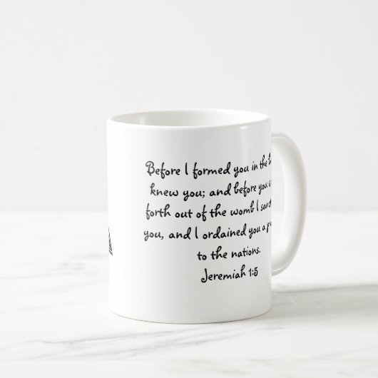 女の赤ちゃんの洗礼かギフトジェレミアの1:5に洗礼を施すこと コーヒーマグカップ (正面右)