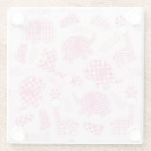 女の赤ちゃんの背景 ガラスコースター (裏面)