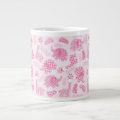 女の赤ちゃんの背景 ジャンボコーヒーマグカップ (正面)