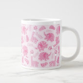 女の赤ちゃんの背景 ジャンボコーヒーマグカップ (右)