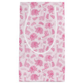 女の赤ちゃんの背景 スモールペーパーバッグ (正面)