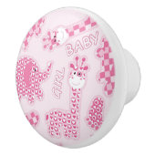 女の赤ちゃんの背景 セラミックノブ (右)