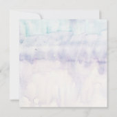 女の赤ちゃんの花柄の水彩画をすぐに来ること 招待状 (裏面)