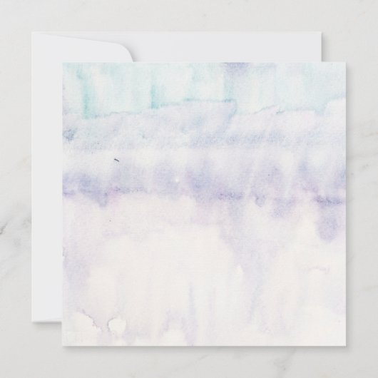 女の赤ちゃんの花柄の水彩画をすぐに来ること 招待状 (裏面)