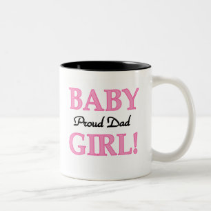 女の赤ちゃんの誇り高いパパ ツートーンマグカップ