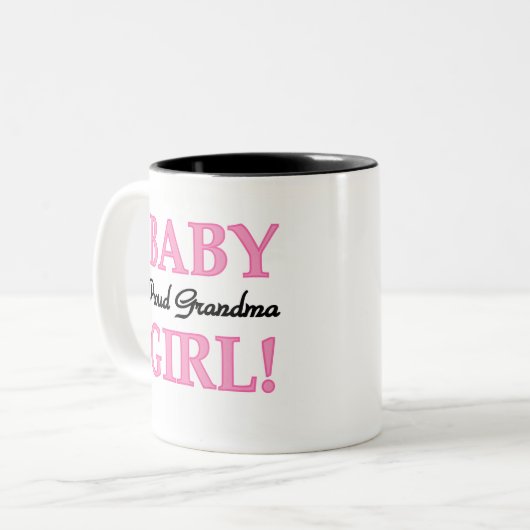 女の赤ちゃんの誇り高い祖母 ツートーンマグカップ (正面左)