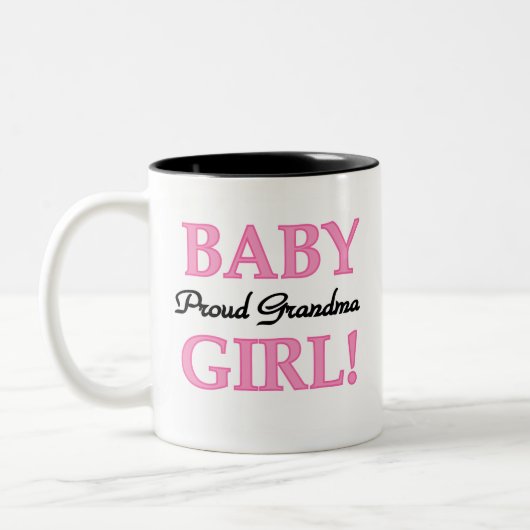 女の赤ちゃんの誇り高い祖母 ツートーンマグカップ (左)