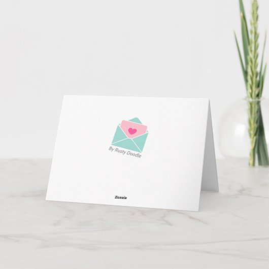 女の赤ちゃんの誕生のお祝い カード (裏面)