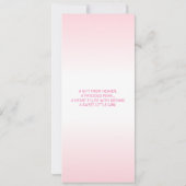 女の赤ちゃんの誕生の発表の詩|の写真 案内状 (裏面)