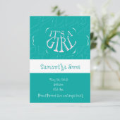 女の赤ちゃんの誕生の発表 案内状 (スタンド正面)