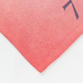 女の赤ちゃんピンクの天使の翼が毎月の節目を逃れる フリースブランケット (角)