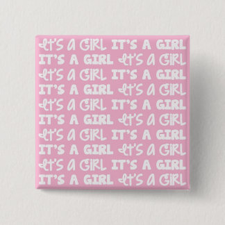 女の赤ちゃんボタンそれは女の子です! 缶バッジ