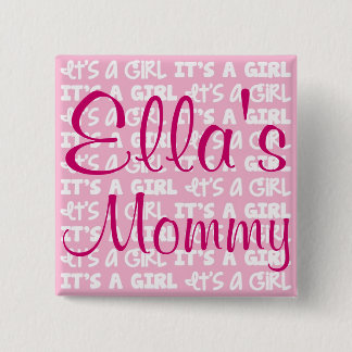 女の赤ちゃんボタンそれは女の子です! 缶バッジ