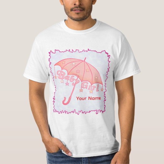 女の赤ちゃん星傘 Tシャツ (正面)