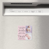 女の赤ちゃん 初年度 フォトコラージュ 記念品 ピンク マグネット (インサイチュ (食洗機))
